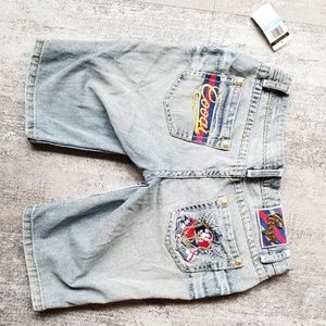 COOGI Jean Shorts Nautical Pockets Light Wash NWT